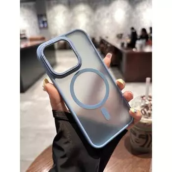Магнитное притяжение Подходит для Apple IPhone 16 Promax Матовый чехол для телефона Apple 15 Ощущение кожи 14 Защитный чехол iPhone 16