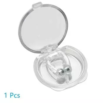 Магнитное устройство против храпа, силиконовый зажим для носа, легкое дыхание, улучшение сна, устройство для защиты от апноэ, ночное устройство с чехлом против храпа белый