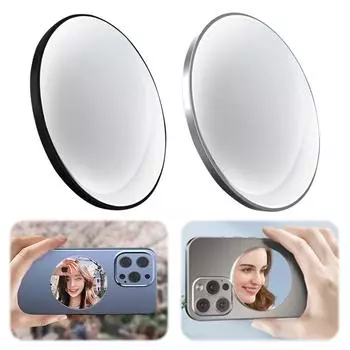 Магнитное выпуклое зеркало для сотового телефона, зеркало для задней камеры для потоковой передачи селфи чёрный
