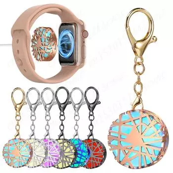 Магнитное зарядное устройство для часов с брелоком Беспроводная зарядная база для часов Два порта Портативное зарядное устройство для часов Apple Watch IWatch Serie золотой