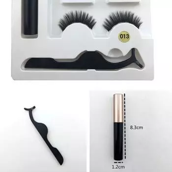 Магнитные 3D-ресницы для лица Накладные ресницы Жидкая подводка для глаз Пинцет Набор инструментов для макияжа