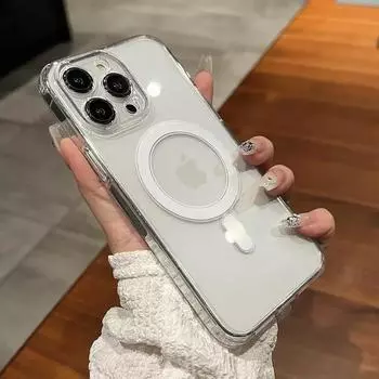 Магнитные ацильные противоударные чехлы из ТПУ с защитой от отпечатков пальцев для Apple iPhone 15 14 13 12 11 Pro Max Plus, совместимые с MagSafe for iPhone11ProMax