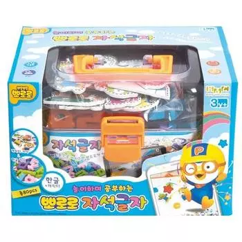 Магнитные буквы Pororo Hangul Исследование Hangul для младенцев и малышей Разделение Hangul, популярные корейские игрушки