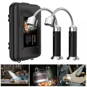 Магнитные фонари для гриля Водонепроницаемая гибкая гусиная шея Регулируемый на 360 градусов светильник для гриля без помощи рук