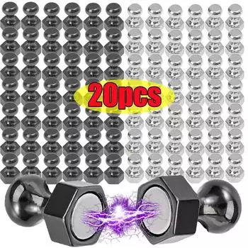 Магнитные гвоздики Неодимовые булавки Многофункциональные сильные магнитные крючки Бытовые шестигранные крючки Офисная доска Организация Поставка 2PCS