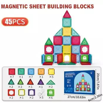 Магнитные игрушки для детей 3-5 4-8 лет Магнитные игрушки для мальчиков, девочек, малышей, дошкольников, 3, 4, 5, 6, 7, 8+ лет Магнитные строительные блоки для дошкольников