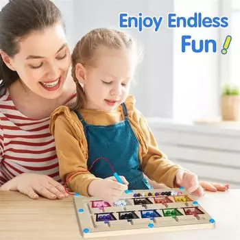 Магнитные игрушки-лабиринты, деревянные головоломки, доски для активности, обучение детей и малышей, образование, подсчет, одинаковые игрушки для мальчиков и девочек, дети дошкольного возраста
