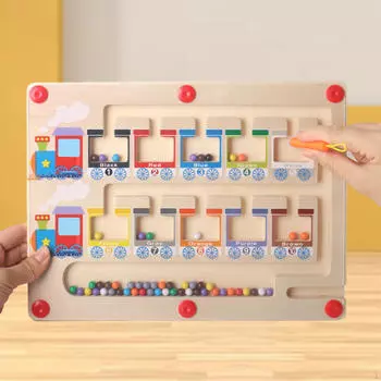 Магнитные игры-лабиринты с цветами и цифрами, игрушки Монтессори для мальчиков 3, 4, 5 лет