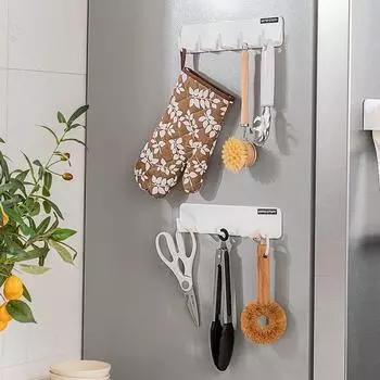 Магнитные крючки для холодильника Многофункциональный магнитный крючок Кухонная утварь Вешалка для полотенец для ванной Аксессуары