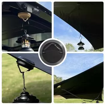 Магнитные крючки Магнитный крючок для навеса Кемпинговый магнитный крючок для палатки Держатель для веревки для навеса Крючок для крепления фонаря для палатки хаки