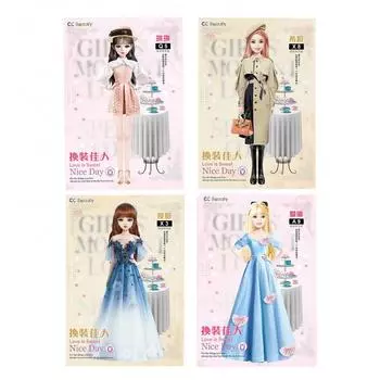 Магнитные куклы-одевалки, портативная принцесса, бумажная кукла, креативные игрушки для ролевых игр с богатым модным нарядом и аксессуарами, идеальный подарок для девочек Q5
