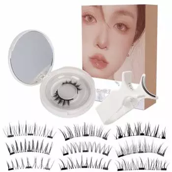 Магнитные накладные ресницы, Магнитные ресницы, Накладные ресницы, Натуральные, Не требуют клея, Поставляются с магнитом, Многоразовые, Легкие, Премиум-волокно, Мягкие