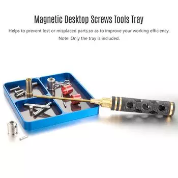 Магнитные настольные винты, инструменты, детали, лоток, держатель, ящик для хранения, ящик для хранения синий