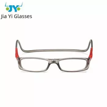 Магнитные очки для чтения с креплением на шею и цветной оправой +100