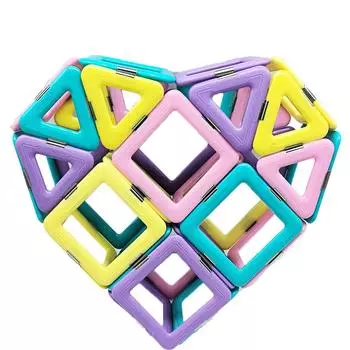 Магнитные плитки, игрушки для мальчиков и девочек, модернизированные блоки замка Макарон, строительные наборы для малышей, развивающие игрушки для детей в возрасте от 3 до 6 лет, подарки 30PCS Magnetic Tiles