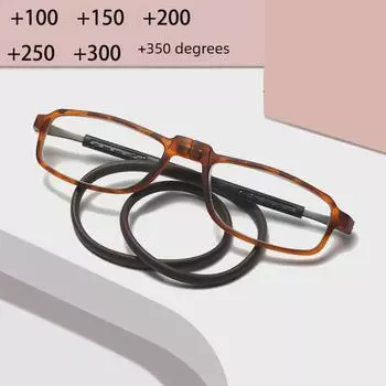 Магнитные подвесные очки TR90 унисекс с телескопической ножкой для чтения +2.50