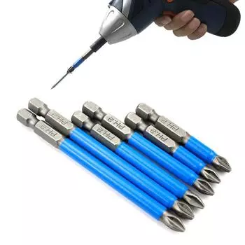 Магнитные противоскользящие электрические отвертки с шестигранным хвостовиком 1/4 дюйма, точность Ph2 25mm