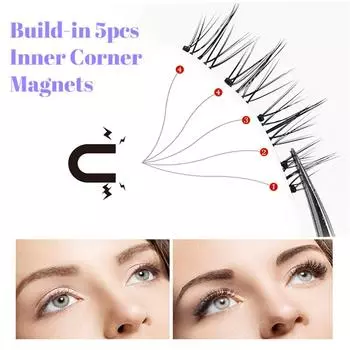 Магнитные ресницы Многоразовые накладные ресницы 3D Магнитные ресницы Натуральные удобные магнитные ресницы для женщин