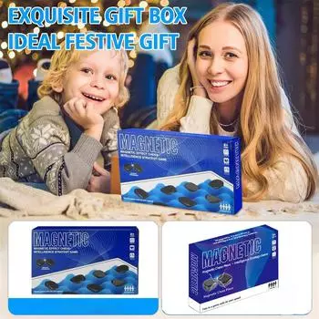 Магнитные шахматы, Магнитная настольная игра, Веселая настольная магнитная игра, Семейные игры для детей и взрослых One Size