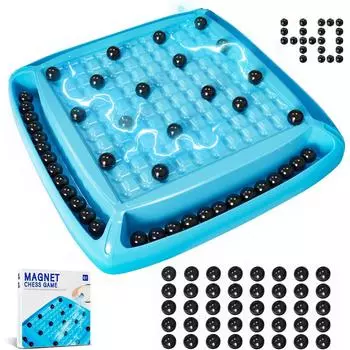 Магнитные шахматы, настольные игры, магнитные шахматы, семейная игра, магнитная игра с 40 фигурами, забавные подарки на день рождения для детей 27.9*27.9cm синий