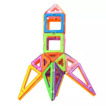 Магнитные строительные блоки 100 + 10 дополнительных магнитных плиток 3D магнитные строительные игрушки