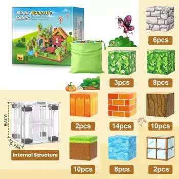 Магнитные строительные кубики издание «Тыква» детские игры игрушки для мальчиков девочек 3+ лет магнитные STEM-конструкторы