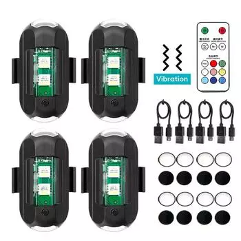 Магнитные светодиодные предупреждающие огни для мотоцикла, 7 цветов, мини-USB, дрон, стробоскоп, ночной мигающий указатель поворота для мотоцикла и самолета