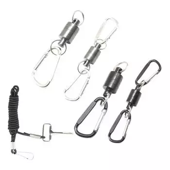 Магнитные застежки, многофункциональная сильная магнитная пряжка для альпинизма, веревочный карабин с защитой от потери серый