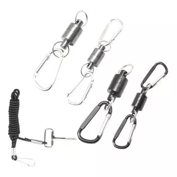 Магнитные застежки, многофункциональная сильная магнитная пряжка для альпинизма, веревочный карабин с защитой от потери серый