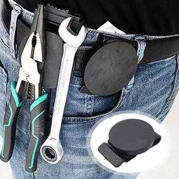 Магнитные зажимы для ремня Магнитный держатель инструмента Черный магнитный поясной органайзер для винтов Гвозди Отвертки Гаечный ключ Металлический инструмент 43