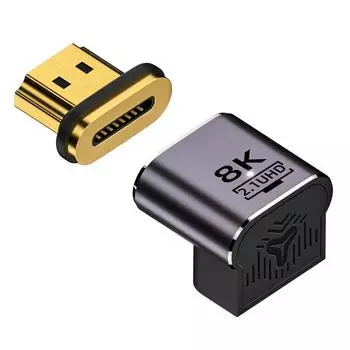Магнитный адаптер 2.1, совместимый с 8K HDMI(Фиолетовый женский и мужской локоть типа B) КДЕ