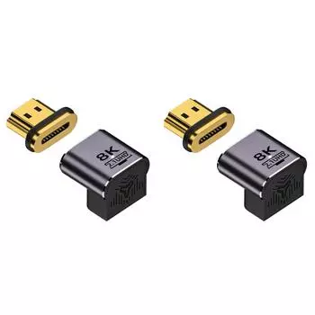 Магнитный адаптер 2.1, совместимый с 8K HDMI(Фиолетовый женский и мужской локоть типа B) БЭС