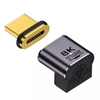 Магнитный адаптер 2.1, совместимый с 8K HDMI (Фиолетовый женский и мужской отвод Тип А) QD