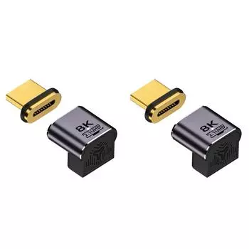 Магнитный адаптер 2.1, совместимый с 8K HDMI (Фиолетовый женский и мужской отвод Тип А) QD