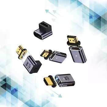 Магнитный адаптер 8K Высокоскоростной адаптер Адаптер нескольких размеров Поддержка UHD2.1 8K60 Гц 4K120 Гц Улучшенное визуальное восприятие A