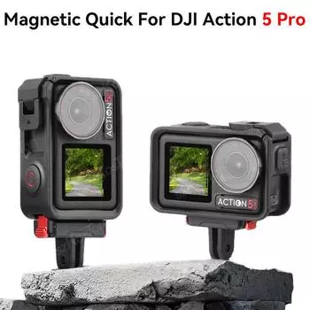Магнитный адаптер для крепления DJI OSMO Action 5 Pro Mount 1/4 Screw Mount Bracket для аксессуаров для спортивной камеры DJI Action 3 Action 4 Universal