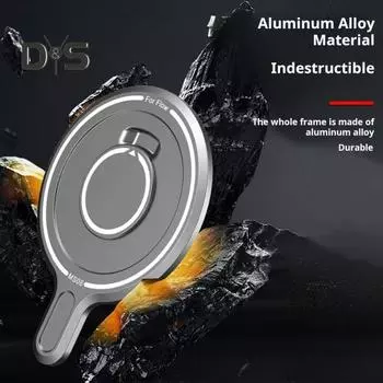 Магнитный адаптер, ультратонкий профильный держатель телефона для iPhone 12/13/14/15 серий, универсальная магнитная подставка-кольцо, компактный, легкий, портативный серебряный