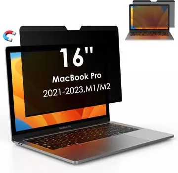 Магнитный экран для ноутбука MacBook Pro 16 дюймов (2021-2023, М1,М2) -A2485/A2780, съемный защитный экран для экрана компьютера Mac 16 дюймов MacBook 13inch