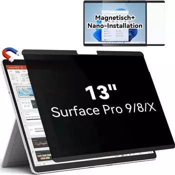 Магнитный экран конфиденциальности для Microsoft Surface Pro 9 2022 / Surface Pro 8 2021 / Surface Pro X, Surface Pro Privacy Filter 13-дюймовый защитный экран