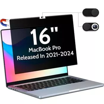 Магнитный экран конфиденциальности, совместимый с MacBook Pro 16 (2021-2024, М1, М2, М3, М4)16-дюймовый съемный матовый антибликовый фильтр для защиты от синего света