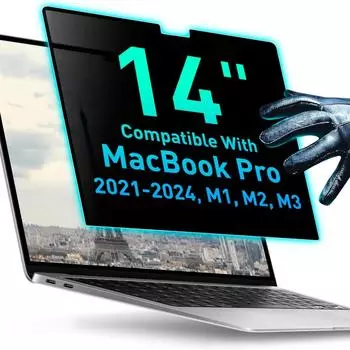 Магнитный экран Privacy для MacBook Pro 14 M1, M2, M3 Anti-Blue Light Anti-Glare Защитная пленка для экрана ноутбука 13,6 14 15 16 Фильтр блокировки синего света For MacBook Pro 13 (2016-2023, M1, M2)