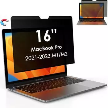 Магнитный экран Yamaya Laptop Privacy Screen для MacBook Pro 16 дюймов (2021-2023, М1,М2) -A2485/A2780, съемный защитный экран для экрана компьютера Mac 13 14 MacBook 13inch