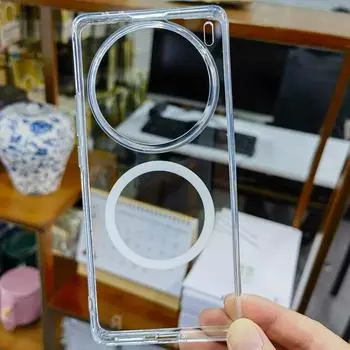 Магнитный акриловый чехол Magsafe с беспроводной зарядкой для VIVO X100 Pro, противоударная задняя крышка в стиле милитари, матовый и прозрачный корпус для VIVO X100 VIVO X100 чёрный