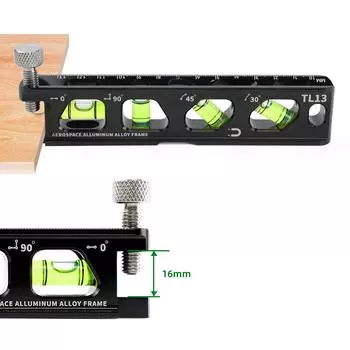 Магнитный алюминиевый уровень многоугловое измерение деревообрабатывающие инструменты пузырьки подходят для плотника деревообрабатывающий труба лестница угол