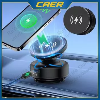Магнитный автомобильный беспроводной держатель для телефона с вакуумной адсорбцией, вращающийся на 360°, кронштейн для приборной панели навигации для Magsafe iPhone 15 14