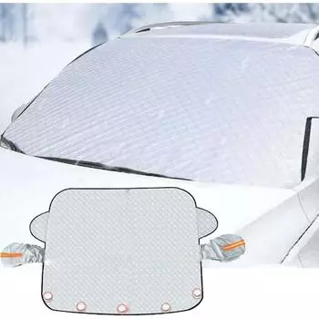 Магнитный автомобильный чехол против снега, защитный чехол для лобового стекла от обледенения, защитный чехол для лобового стекла с боковыми зеркалами для легковых автомобилей, внедорожников, грузовиков (1PCS) 1PCS