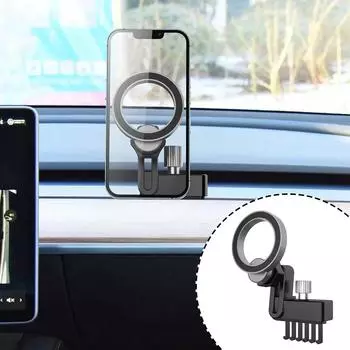 Магнитный автомобильный держатель для телефона, крепление для мобильного телефона для Tesla Model 3 Model Y, автомобильная подставка для телефона, совместимая с Magsafe