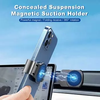 Магнитный автомобильный держатель для телефона, магнитная подставка для мобильного телефона, подвесной экран для приборной панели Tesla Conso N3Z9 Black-1pcs