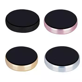 Магнитный автомобильный держатель для телефона на приборную панель, мини-круглая подставка в машину для iPhone, Redmi, Xiaomi, металлический магнит, GPS-крепление серебряный