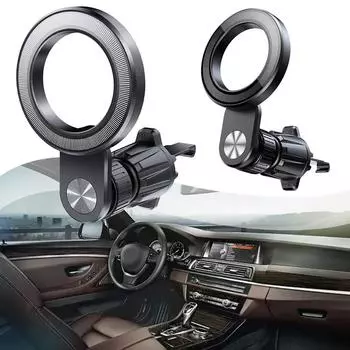 Магнитный автомобильный держатель для телефона на приборную панель автомобиля, центральная консоль, черный зажим для телефона, универсальный вентиляционный клапан C7U2 black-one-size
